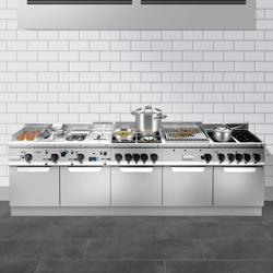 Cuisinière à gaz - 34,5 kW - 4 brûleurs