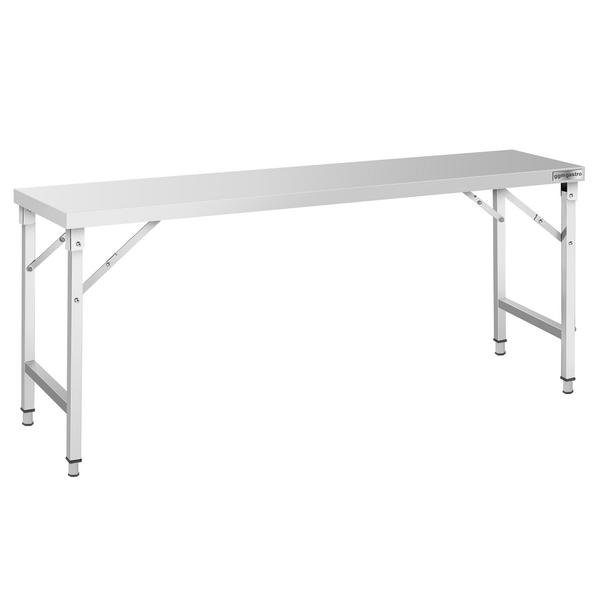 Paslanmaz çelik çalışma masası - katlanabilir - 2000x600mm