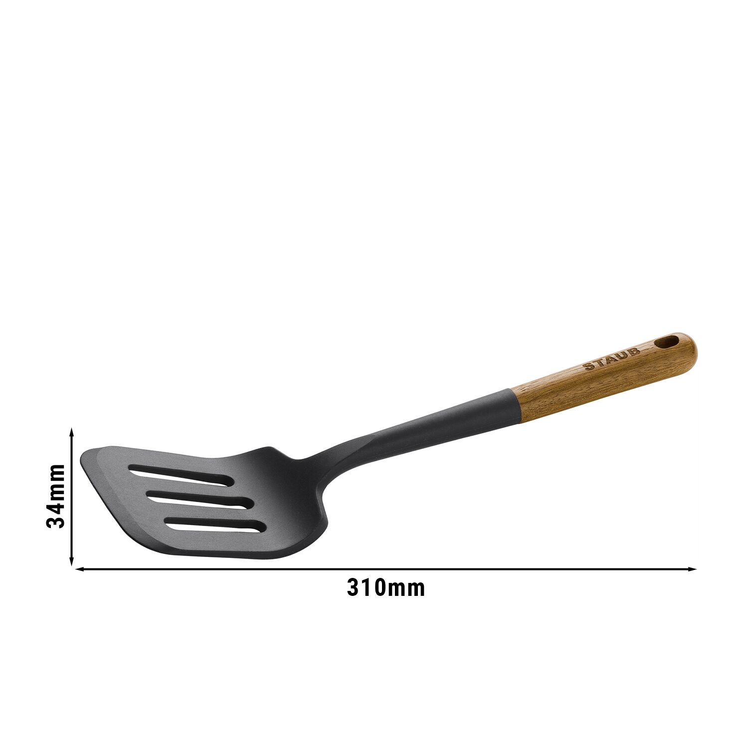 STAUB - Spatule pour poêle - 310 mm - Silicone - Noir