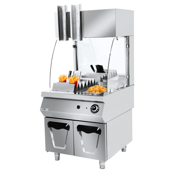Aquecedor elétrico de batatas fritas com subestrutura