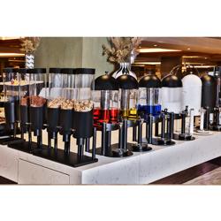 Distributeur de jus - avec tube à glaçons - 2x 6 L - Noir