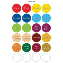 (24 pcs) Labels / Stickers for Squeeze Bottles - Label Sheet Generic - for FFO-001, FFO-002, FFO-003, FFO-004, FFO-005, FFO-007