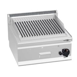 Gas lavasteengrill - 8kW - 600mm - 0,6x0,6m - Tafelmodel - RVS
