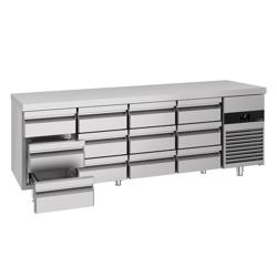 Kühltisch PREMIUM - 2330x700mm - 12 Schubladen