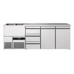 Pivski štand PREMIUM - 2500x700 mm - 2 vrata & 3 ladice