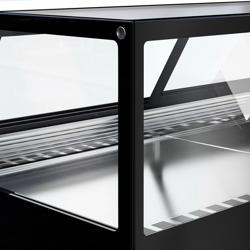 Witryna chłodnicza KAISA - 1500x1048mm - 420L - front Czarny - z oświetleniem LED - podwójna szyba