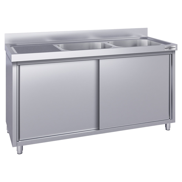 Spoelbakkast ECO - 2000x600mm - met 2 spoelbakken rechts
