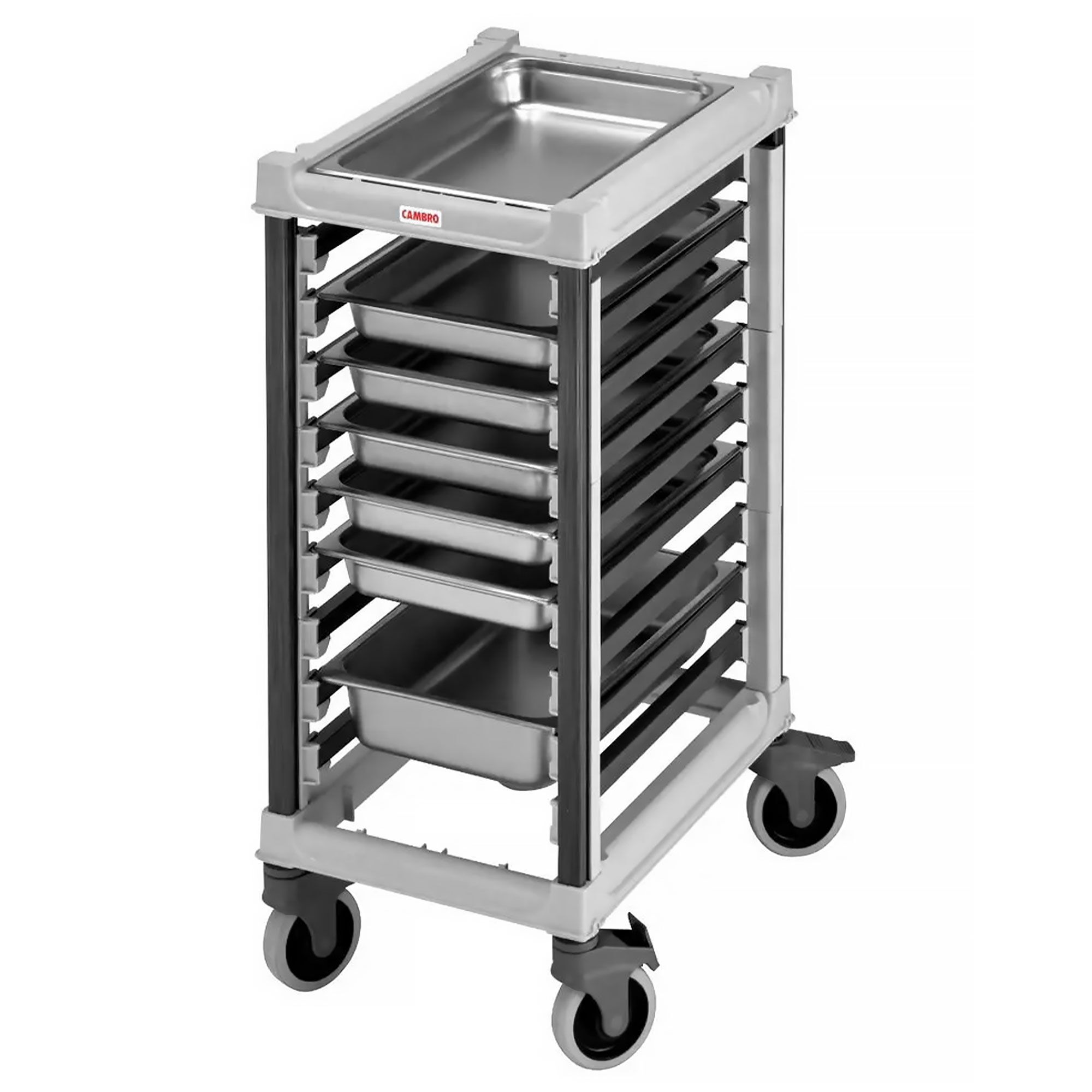 CAMBRO | CAMSHELVING® – Chariot à plateaux pour 9 × bacs GN 1/1