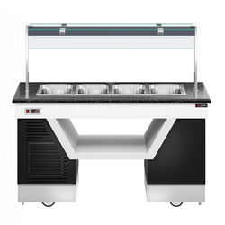 Буфетная Станция BELFAST - с Водяной  баней  (Bain-marie) -1600мм - для 4x GN 1/1