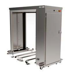Impianto di disinfezione per carrelli della spesa - 50W - acciaio inox - 36L - 1830x850x1640mm