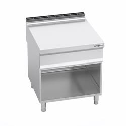 Elemento neutro | Base aperta - 800x900x967mm - con cassetto - acciaio inox AISI 304 | alzatina | spigoli arrotondati | piedini regolabili in altezza - compatibile con serie LORENZO 900