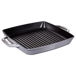 STAUB | GRILL PANS - مقلاة شواء - 330×330 مم - حديد زهر - رمادي غرافيت