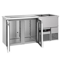 Пивний прилавок PREMIUM - 1950x700 мм - 2 скляні двері