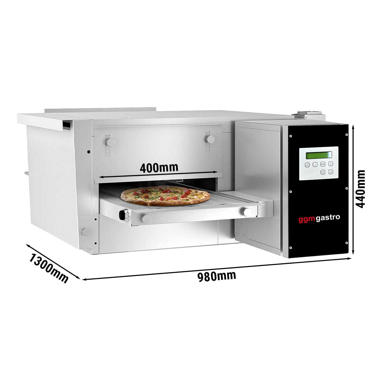Elektryczny piec przelotowy do pizzy - 0,98 x 1,3 m - Cyfrowy