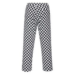 Unisex koksbroek - Zwart / Wit - Maat: S
