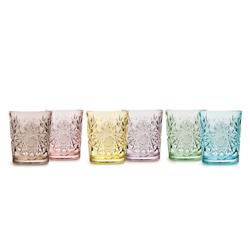 (6 pieces) Hobstar All-Purpose Tumbler Drinking Glass – 350 ml - Yellow