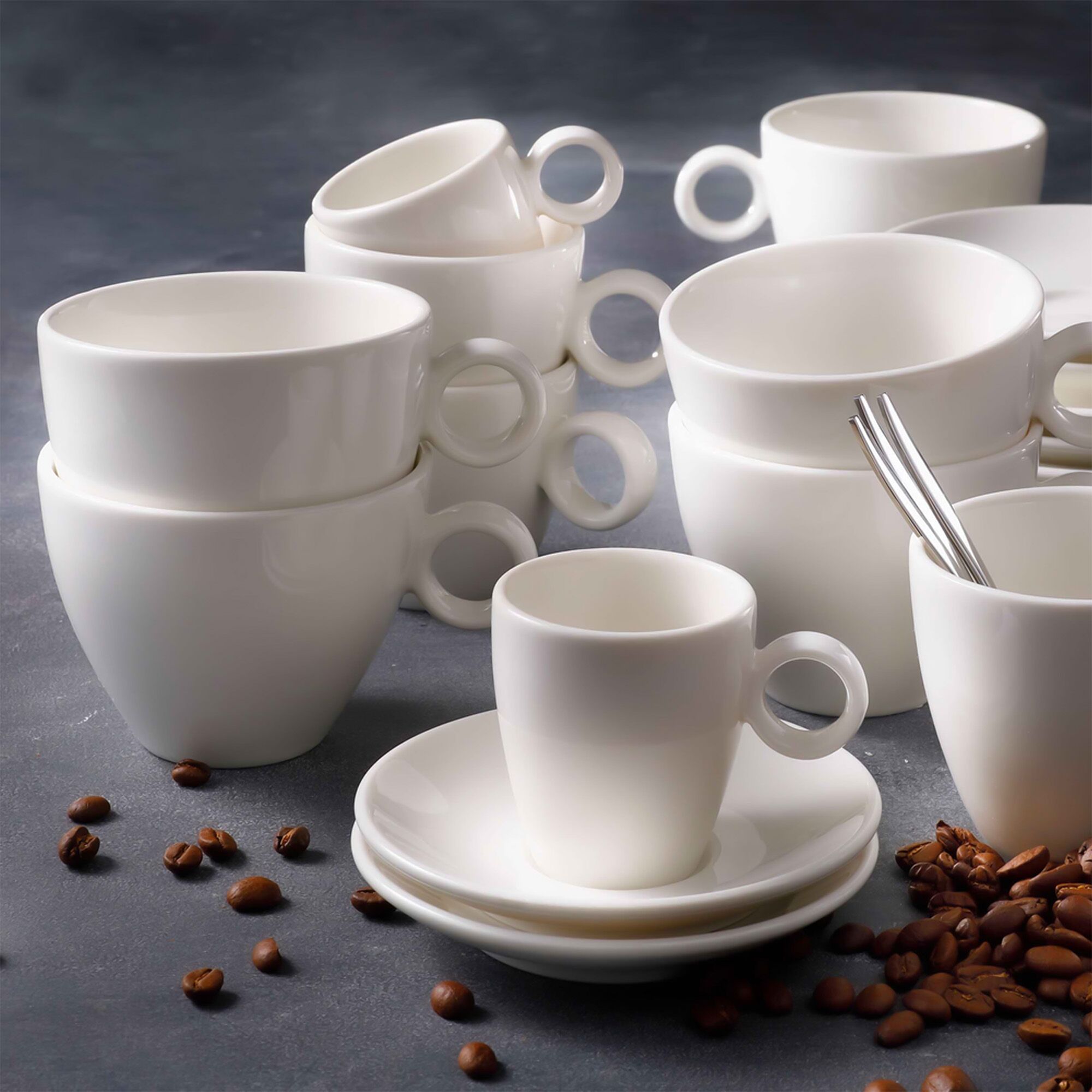 (6 pcs) BART - Tasse à cappuccino Bart - 230ml - Ivoire