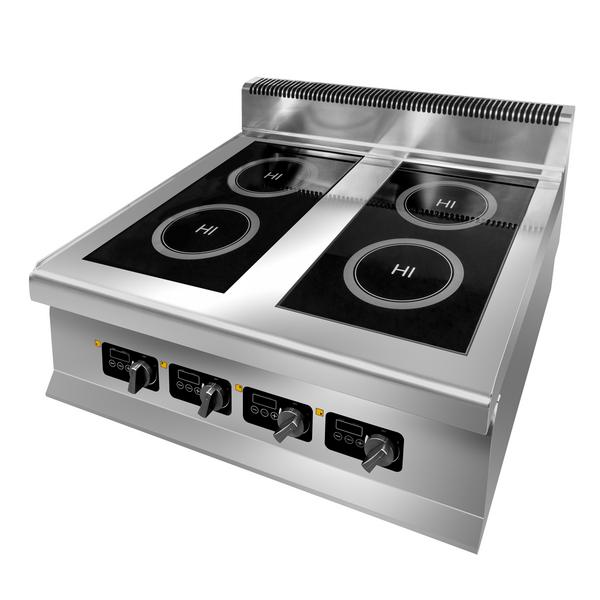 Bänkmodell Induktionsspis - 12 kW - 4 värmezoner - 800x700x428 mm
