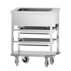 Bain-marie wagen - 1 kW - 1x GN 1/1