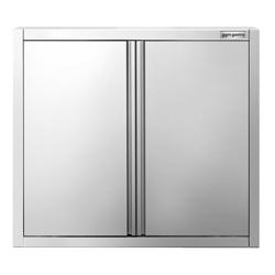 Szafka wisząca ze stali nierdzewnej PREMIUM - 800x400mm - z drzwiami skrzydłowymi - 800mm wysokości