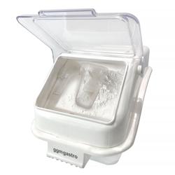 Contenedor para ingredientes - 20L - 290x593x432mm - Polipropileno - Blanco - tapa transparente - Apilable