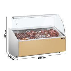 Balcão frigorífico - 1568x979mm - 324L - Painel frontal Beige - +2 a +6°C - vidro panorâmico