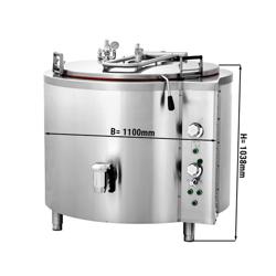 Marmite électrique de cuisson - 400 litres - 36 kW - chauffage indirect - avec arrivée d’eau et robinet de vidange
