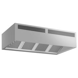 Commercial induction box canopy - 2400 mm - without motor - with filter