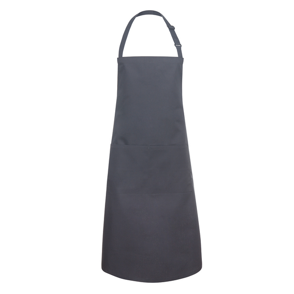 Karlowsky - Delantal con pechera con bolsillo Basic - Antracita