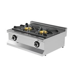 Gasfornuis tafelmodel - 800x700x425mm - 17,3 kW - 2 pits - hoog vermogen