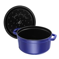 STAUB | Cocotte Round Enamelled Cast Iron Casserole Dish – Ø 220–230 mm – Dark Blue