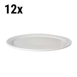 (12 adet) BUDGETLINE - Tabak - düz Mammoet - Ø 260 mm - Beyaz