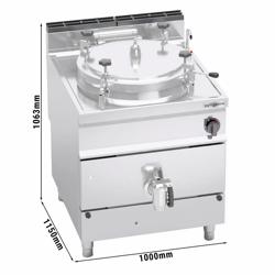 Gas Druck Kochkessel - 200 Liter - 34,5 kW - Indirekte Beheizung - mit Wasserzulauf & Ablasshahn