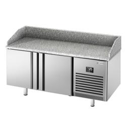 Banco pizza refrigerato PREMIUM PLUS - 1490x700mm - con 2 porte - piano in granito