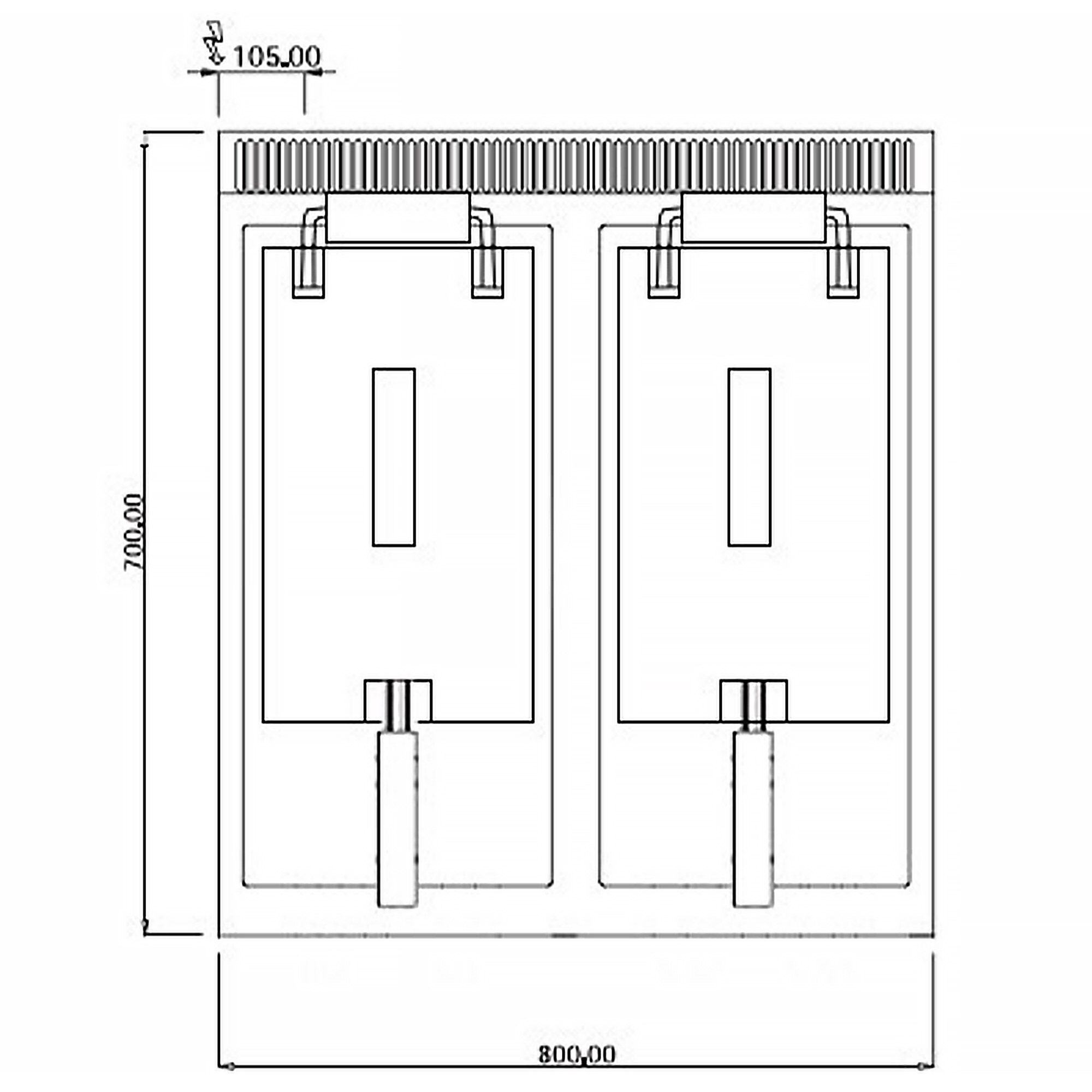 Friteuse électrique double – 10+10 litres – 18 kW