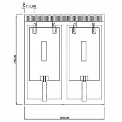 Friteuse électrique double – 10+10 litres – 18 kW