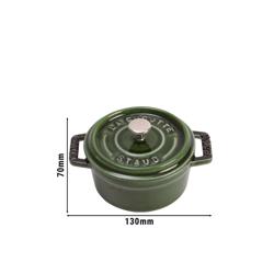 STAUB | Mini Cocotte Round Enamelled Cast Iron Casserole Dish – Ø10 cm – Basil Green