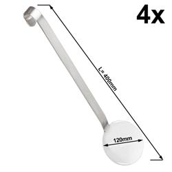 (4 pz) Cucchiaione da riso - Ø 120mm - acciaio inox