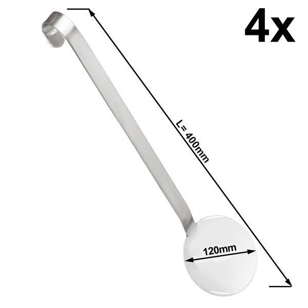 (4 Stück) Reislöffel - Ø 120mm - Länge: 400mm - Edelstahl