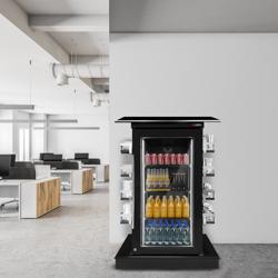 Display Fridge - 820mm - 110 Litres - with 1 hinged glass door - LED lighting - digital controller with temperature display - Temperature range 2 to 12 °C