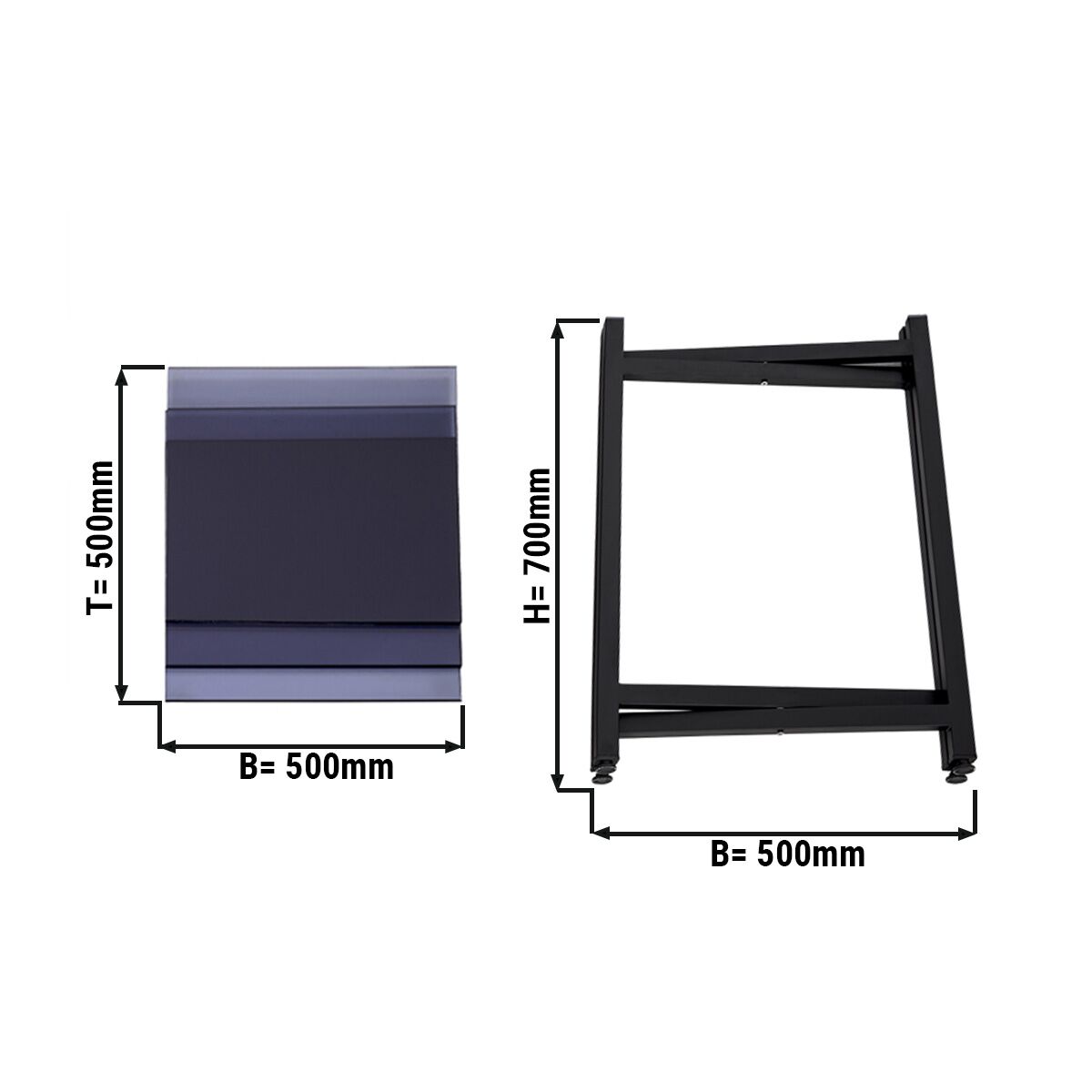 Table d’appoint pliante - 50x50cm