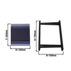 Bijzettafel-/ koffietafel - inklapbaar - 50 x 70 cm