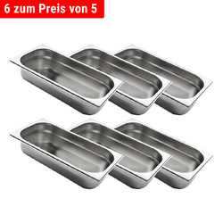 GN-beholder i rustfrit stål 1/3 - dybde: 65 mm