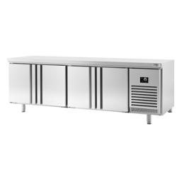 Pekárenský chladicí stůl PREMIUM PLUS - 2752x800x850 mm - 850 l - s 4 dveřmi