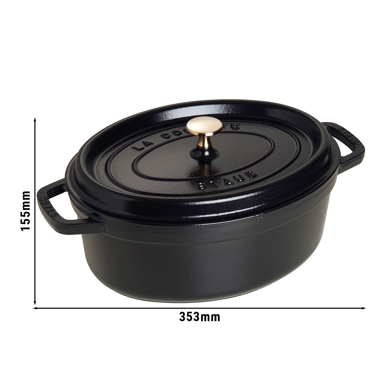 STAUB | LA COCOTTE - Cocotte - ovale - 290mm - Fonte - Noir	
