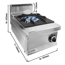 Gasfornuis tafelmodel - 402x700x425mm - 8,65 kW - 1 pits