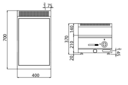 Electric bain-marie - 1.2 kW - 1x GN 1/1 or 2x GN 1/2