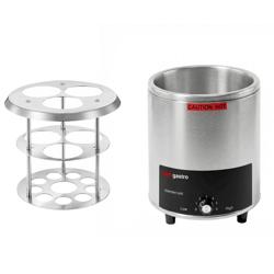 Scalda salse elettrico in acciaio inox - 550W - 4,40L - incl. inserto
