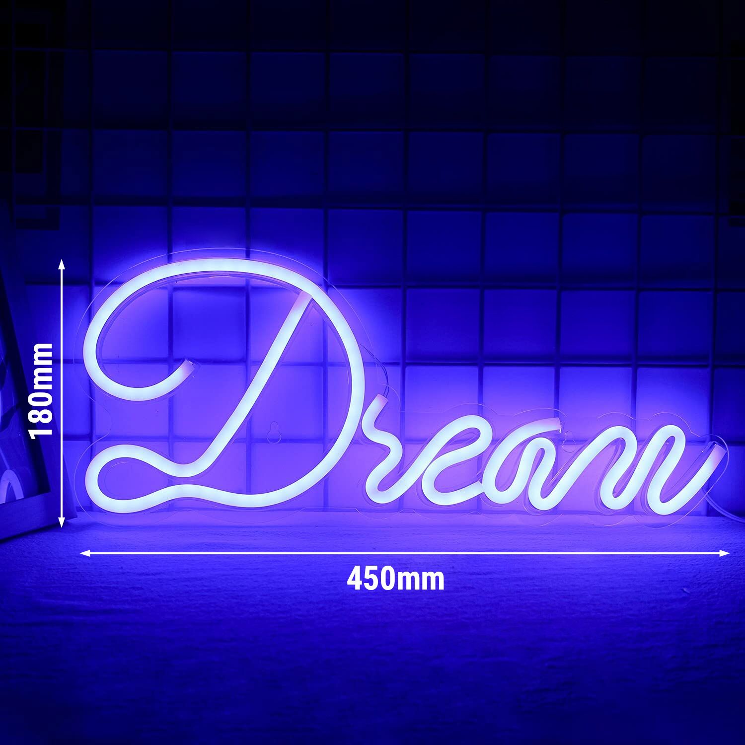 LED- Светящаяся вывеска - Dream - Синяя - 420x180мм