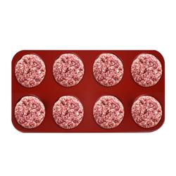Presse à frikadelles / hamburgers – plastique – moyenne – Ø 100 mm – 8 trous – 125 grammes